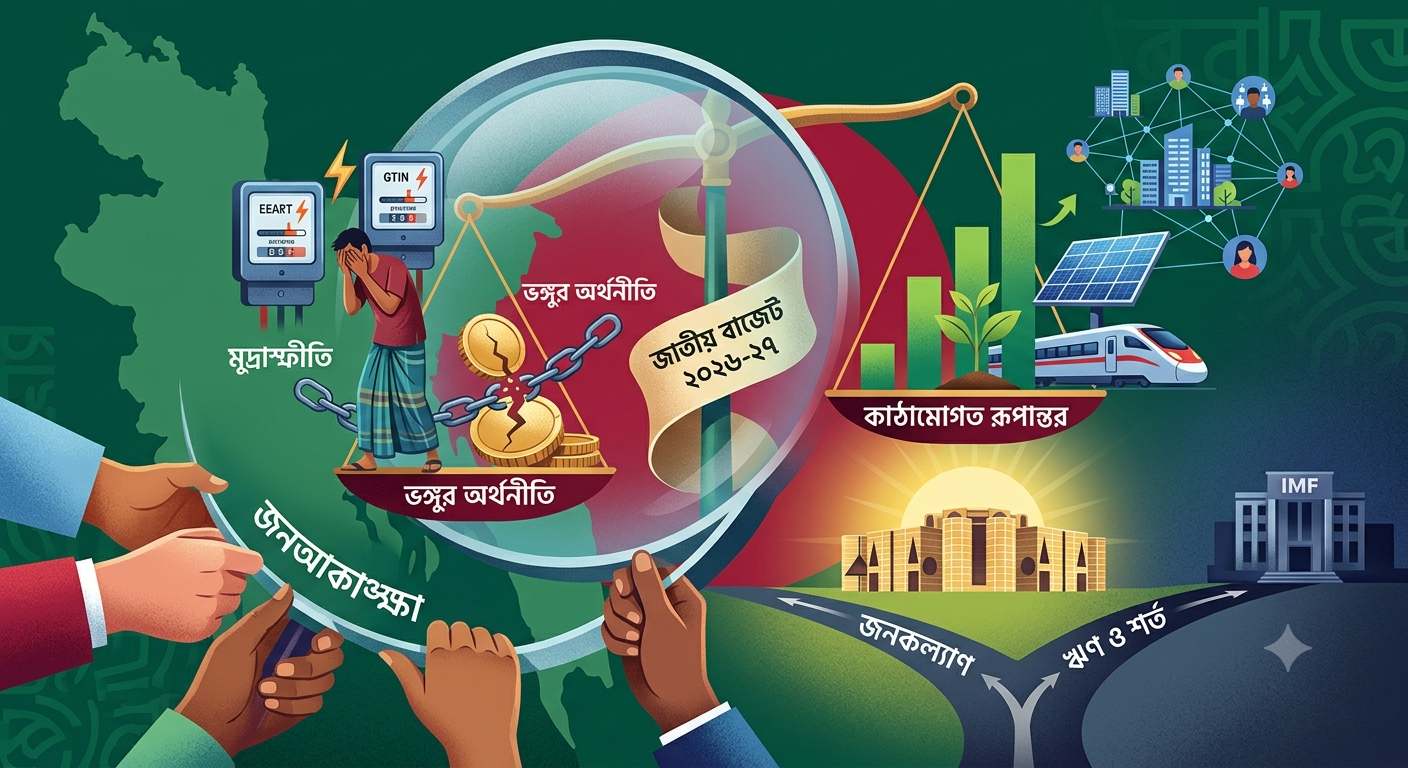জনআকাঙ্ক্ষার দর্পণে ২০২৬-২৭ অর্থবছরের বাজেট: ভঙ্গুর অর্থনীতি বনাম কাঠামোগত রূপান্তরের কঠিন পরীক্ষা